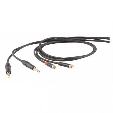 DH audio kabel, 3 m, 2x 6,3mm jack - 2x RCA