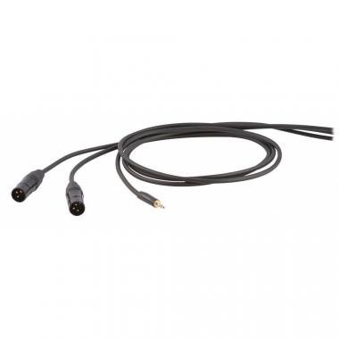 DH kabel, 5m ONEHERO stereo Y 3,5mm stereo jack - 2x 3P XLR samec