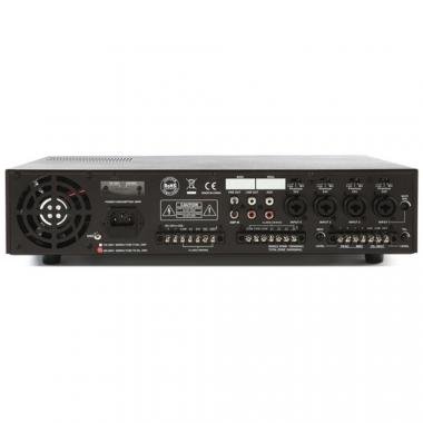 PROEL PA AMP240V4 Installációs rack keverő-erősítő, 4 mic in, 4 zóna keverő, 240W, 4Ω, 25/70/100V
