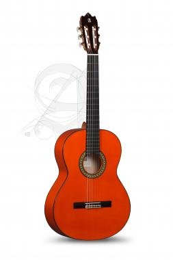 Alhambra ALH-4F PickguardAlhambra Gitár Tömör lucfenyő, fügefa, ébenfa fogólap, orange lakk, átlátsz