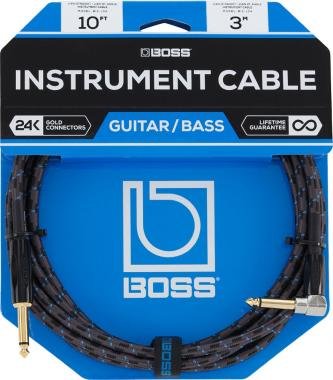BOSS BIC-10A 10ft / 3m jack-jack kábel pipa-egyenes TR 6,3mm