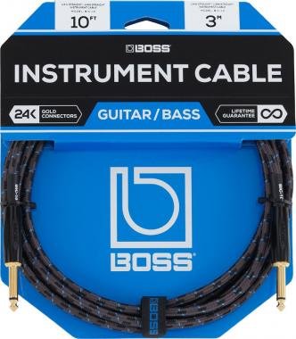BOSS BIC-10 10ft / 3m jack-jack kábel egyenes-egyenes TR 6,3mm