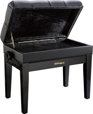 Roland RPB-500BK zongora pad állítható magasságú vinyl tetővel tároló rekesszel - szatén fekete
