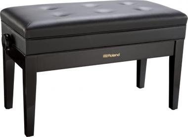 Roland RPB-D400PE kétszemélyes zongora pad állítható vinyl tetővel tároló rekesszel - fényes fekete