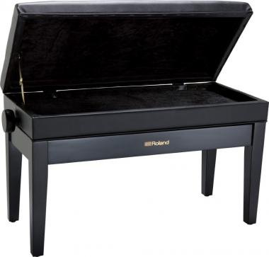 Roland RPB-D400BK kétszemélyes zongora pad állítható vinyl tetővel tároló rekesszel - szatén fekete