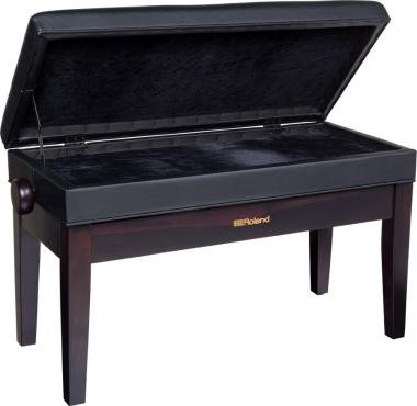 Roland RPB-D400RW kétszemélyes zongora pad állítható vinyl tetővel tároló rekesszel - szatén rózsafa