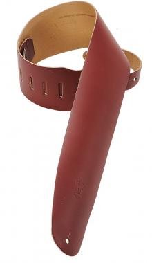 Levy's M4-BRG Basszusgitár pánt, bőr, 9cm széles, 91-132cm hosszú, burgundi vörös