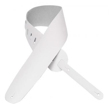 Levy's M4-WHT Basszusgitár pánt, bőr, 9cm széles, 91-132cm hosszú, fehér