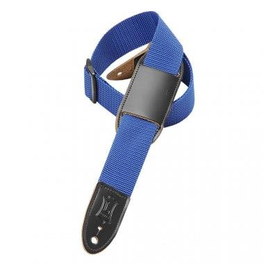 Levy's M8PJ-BLU Gitár/ukulele pánt gyerekeknek, polipropilén, bőr vállrésszel, 4cm széles, 96cm hoss