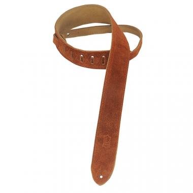 Levy's MS12-CPR Gitárpánt, hasított bőr, bőr hátlappal, állítható 91-132cm, réz