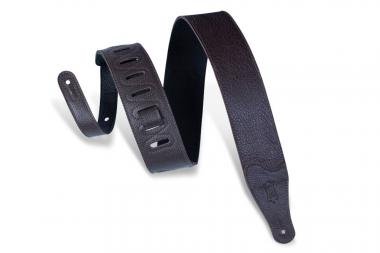 Levy's M26BL-DBR Gitárpánt, puhított bőr, 6cm széles, 104-140cm hoszzú, sötét barna