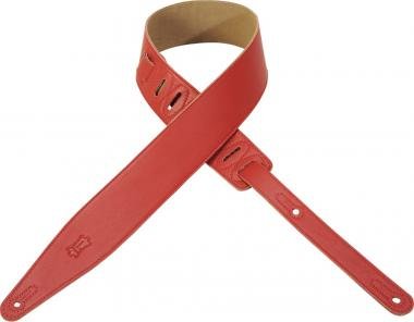 Levy's MG317LL-RED Gitárpánt.hasított bőr, 6cm széles, 140cm hosszú, piros