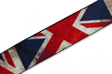 Levy's MDP-UK Gitárpánt, szublimálva nyomtatott, poliészter, 5cm széles, 165cm hosszú, koptatott zás