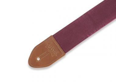 Levy's M7WC-BRG Gitárpánt, viaszolt textil, 5cm széles, 91-152cm hosszú, burgundi vörös