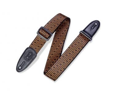 Levy's MPLL-004 Gitárpánt, Levys mintás, poliészter bőr végekkel, és fekete műbőr oldalakkal, 5cm