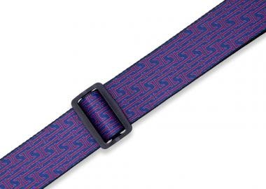Levy's MPLL-005 Gitárpánt, Levys mintás, poliészter bőr végekkel, és fekete műbőr oldalakkal, 5cm