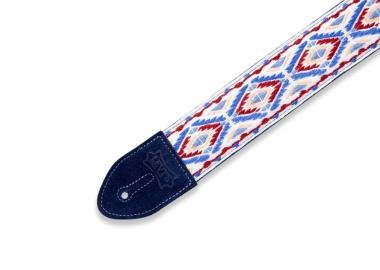 Levy's MC8JQ-002 Gitárpánt, gyapjú, pamut, 5cm széles, 152cm hosszú, kék