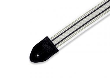 Levy's MC8VIN-008 Gitárpánt, nyomtatott mintával, bőr végekkel, pamut, 5cm széles, 88-152cm hosszú,