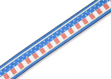 Levy's MP2-011 Gitárpánt, poliészter, fekete műanyag oldalakkal, bőr végekkel, 88-152cm állítható