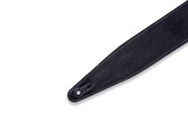 Levy's MG317DRT-BLK Gitárpánt, kavics minta, párnázott, puhtott bőr, 6cm széles, 152cm hosszú, feket