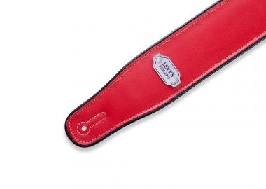 Levy's M26VP-RED_BLK Gitárpánt, kétoldalú, fekete szélek, vinyl, 7cm széles, 109-142cm hosszú, feket
