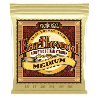 Ernie Ball 2002 Akusztikus gitár húrkészlet, Earthwood Medium, Bronz, 13-56