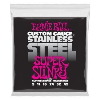 Ernie Ball 2248 Elektromos gitár húrkészlet, Super Slinky, Rozsdamentes acél, 09-42
