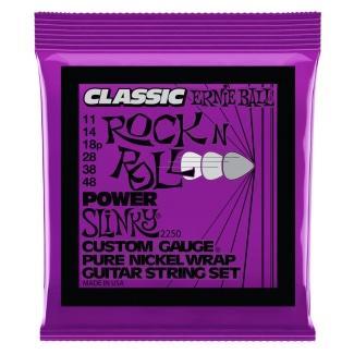 Ernie Ball 2250 Elektromos gitár húrkészlet, Power Slinky Classic Rock N Roll, Tiszta nikkel, 11-48