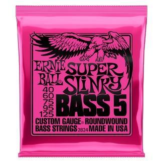 Ernie Ball 2824 Elektromos basszusgitár húrkészlet, Super Slinky BASS 5, Nikkellel bevont acél, 40-125