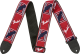 Fender 2 Monogramovaný popruh, červená/bílá/modrá barva