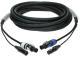 Klotz DMX a napájecí hybridní kabel XLR 5p + powerCON - 15m