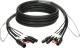 Klotz hybridní kabel CAT5e a DMX, 2 x RJ45, 2 x XLR 5p, powerCON TRUE1 - 60m