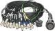 Klotz RMP-12 XLR kabel - 15m, digitální fanout, PVC, 8x XLR samec, 4x XLR samice