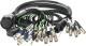 Klotz RMP-24 XLR kabel - 16x XLR samec, 8x XLR samice, 25m, digitální fanout, PVC
