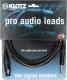 Klotz kabel - asimetrický Neutrik XLR, asimetrický Jack, 0,1m