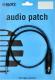 Klotz patch kabel, XLR 3p samice, TT Bantam, 0,6m, černý